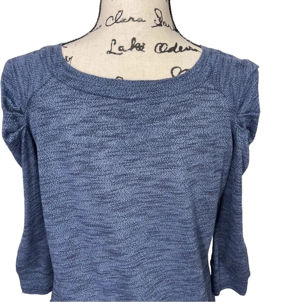 Free People Puff Juliet Sleeve Crop Top Blue Size Small